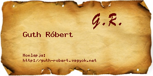 Guth Róbert névjegykártya